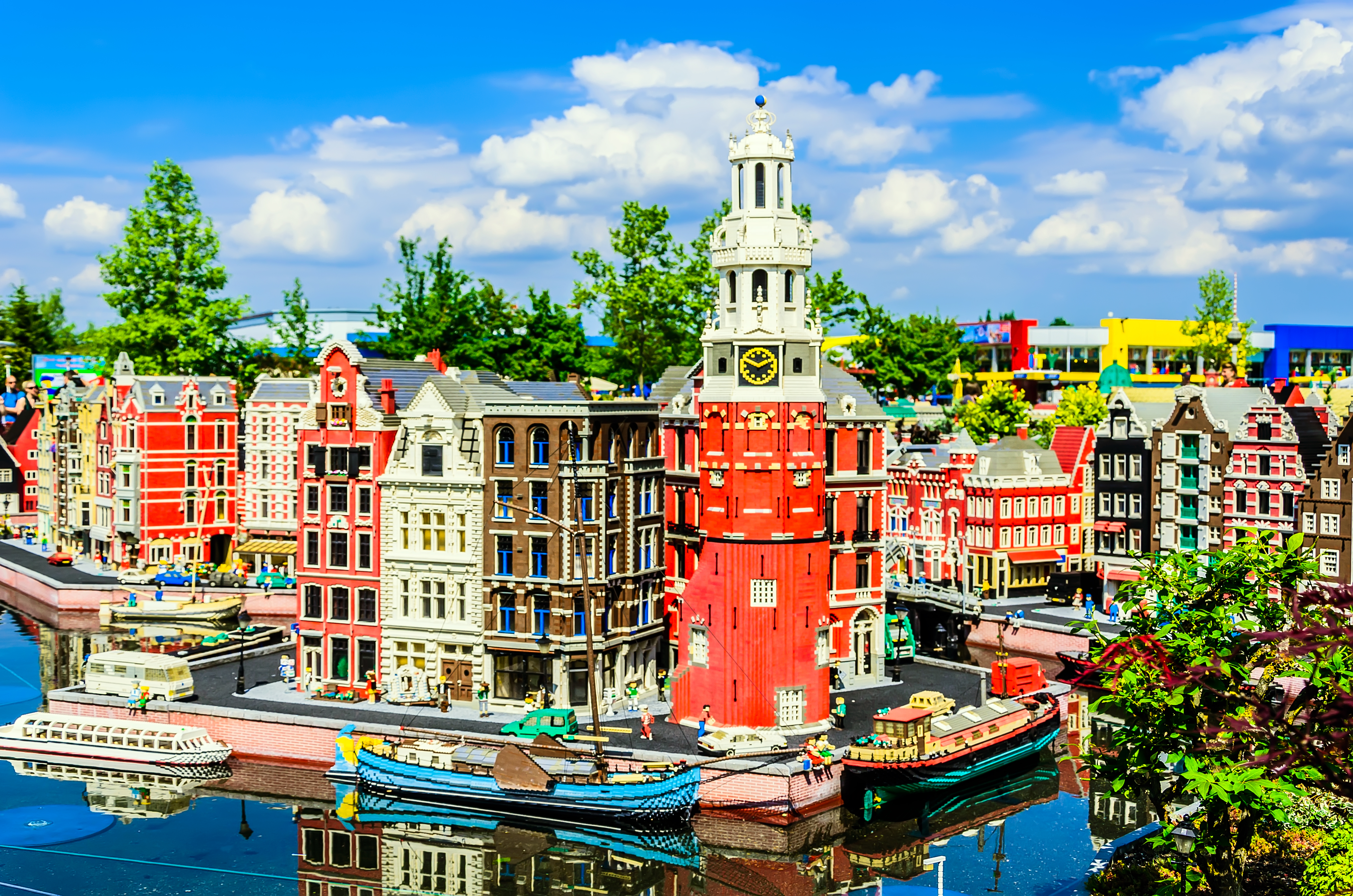 Amsterdam, beautiful landscaped town built from Lego blocks.