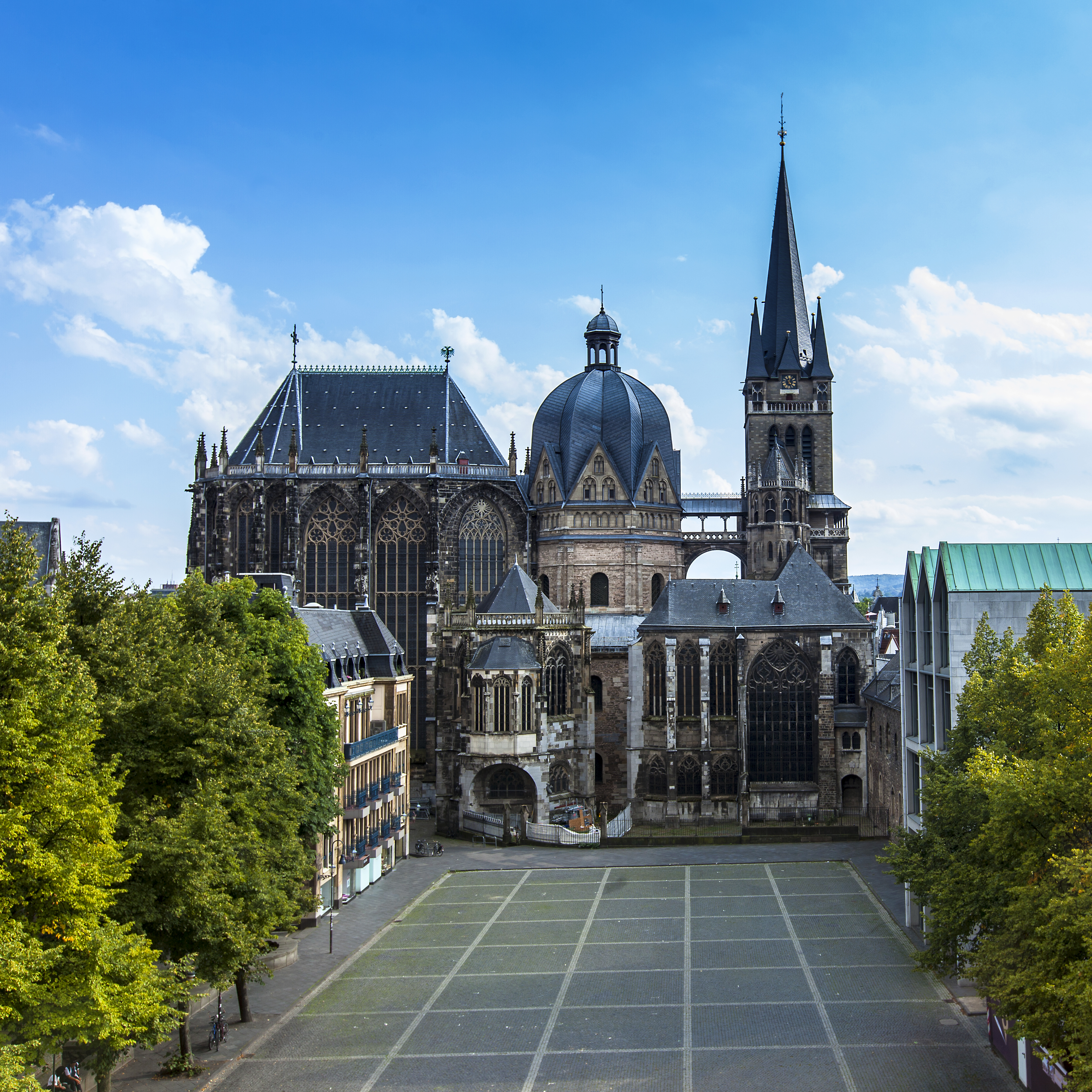 Aachen Cathedral in Germany. In 1978, the Aachen Cathedral was one of the first 12 items to be listed on the UNESCO list of world heritage sites.